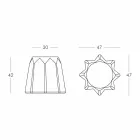 Tabouret en forme de pandoro de couleur design moderne par Slide - Pandoro Viadurini