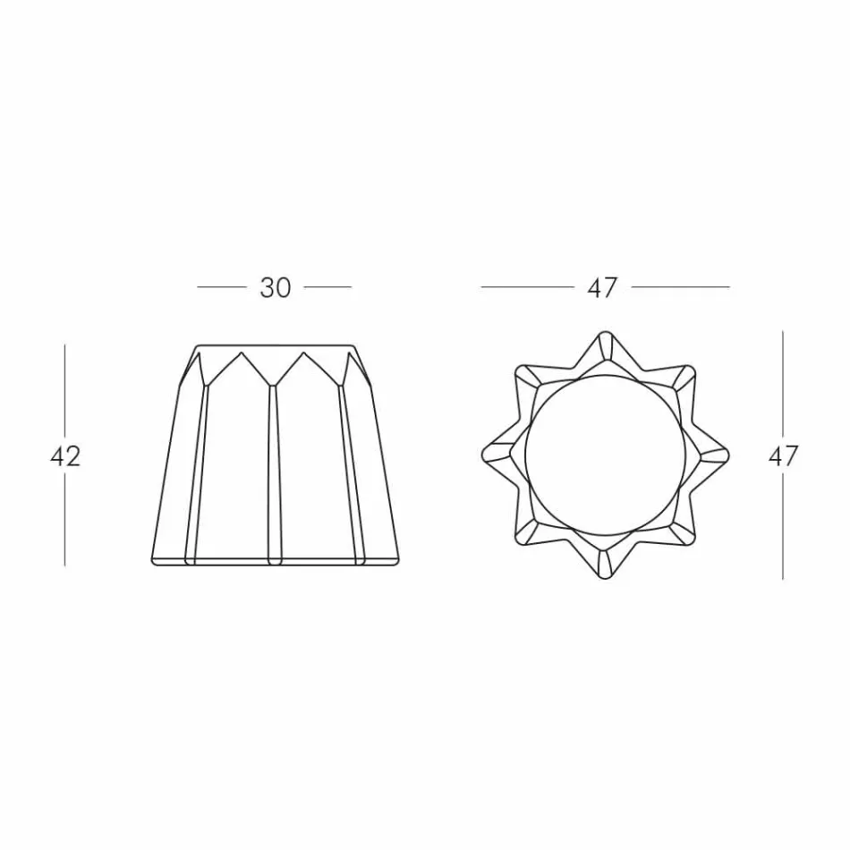 Tabouret en forme de pandoro de couleur design moderne par Slide - Pandoro Viadurini