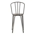 Tabouret design moderne de style industriel en fer et bois, 2 pièces - Erika Viadurini