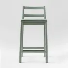 Tabouret de luxe en hêtre massif avec assise en tissu fabriqué en Italie - Nora Viadurini