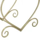 Tabouret bas en fer doré avec assise recouverte de tissu - Dimentico Viadurini