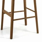 Tabouret fixe avec pieds en bois et assise rembourrée fabriqué en Italie - Bari Viadurini