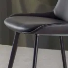 Tabouret fixe H 65 cm, structure avec 4 pieds en métal - Ines Viadurini