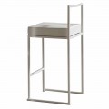 Tabouret Fixe en Simili Cuir, Design Moderne H 65 cm – Alina