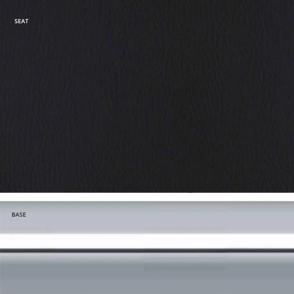 Tabouret fixe en éco-cuir, design moderne H 65 cm - Alina Viadurini