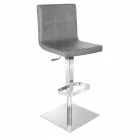 Tabouret pivotant avec dossier design moderne Gord, H 113 cm Viadurini