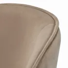 Tabouret pivotant avec assise en velours et base en acier fabriqué en Italie - Adria Viadurini