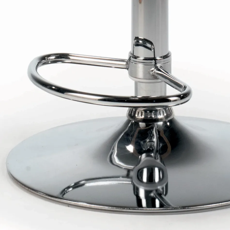 Tabouret pivotant avec assise en velours et base en acier fabriqué en Italie - Adria Viadurini