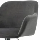 Tabouret pivotant avec assise rembourrée et base en acier fabriqué en Italie - Arona Viadurini