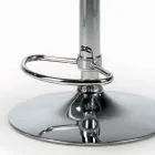 Tabouret pivotant avec assise rembourrée et base en acier fabriqué en Italie - Arona Viadurini