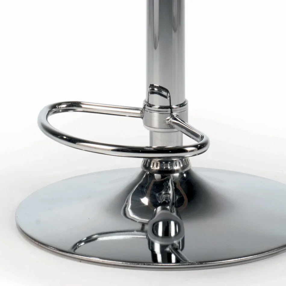 Tabouret pivotant avec assise rembourrée et base en acier fabriqué en Italie - Arona Viadurini