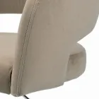 Tabouret pivotant et réglable en hauteur en velours et acier - Alassio Viadurini