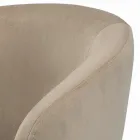 Tabouret pivotant et réglable en hauteur en velours et acier - Alassio Viadurini