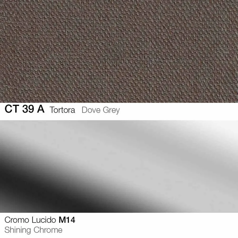 Tabouret Pivotant en Tissu et Acier avec Ascenseur à Gaz Fabriqué en Italie - Marchesi Viadurini