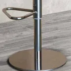 Tabouret Pivotant en Tissu et Acier avec Ascenseur à Gaz Fabriqué en Italie - Marchesi Viadurini