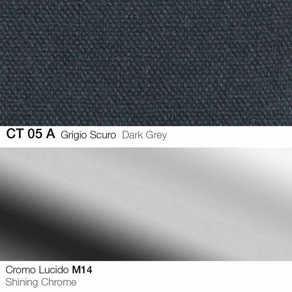 Tabouret Pivotant en Tissu et Acier avec Ascenseur à Gaz Fabriqué en Italie - Marchesi Viadurini