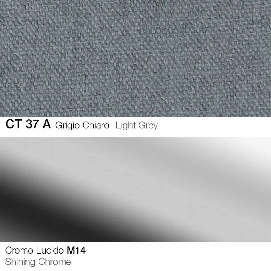 Tabouret Pivotant en Tissu et Acier avec Ascenseur à Gaz Fabriqué en Italie - Marchesi Viadurini