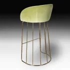Tabouret Rembourré et Rembourré avec Structure Métallique Made in Italy - Anvers Viadurini
