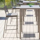 Tabouret d'extérieur empilable en acier peint Made in Italy - Nilda Viadurini