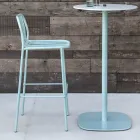 Tabouret d'extérieur empilable en métal fabriqué en Italie 2 pièces - Simply Viadurini