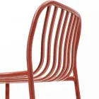 Tabouret d'extérieur empilable en métal fabriqué en Italie 2 pièces - Simply Viadurini