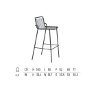 Tabouret d'extérieur empilable en métal Made in Italy 2 pièces - Vikas Viadurini