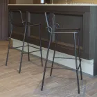 Tabouret d'extérieur empilable en métal Made in Italy 2 pièces - Vikas Viadurini