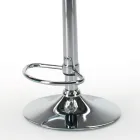 Tabouret en éco-cuir et acier avec vérin à gaz fabriqué en Italie - Lorenza Viadurini