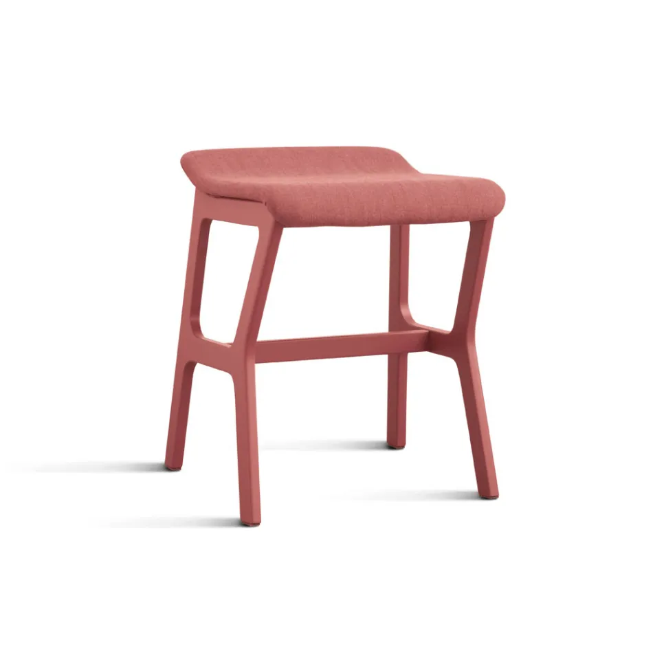 Tabouret en hêtre massif avec assise en tissu fabriqué en Italie - Regensburg Viadurini