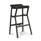 Tabouret en hêtre massif avec assise en tissu fabriqué en Italie - Regensburg Viadurini