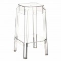 Tabouret de cuisine Pescara, en polycarbonate finition transparente