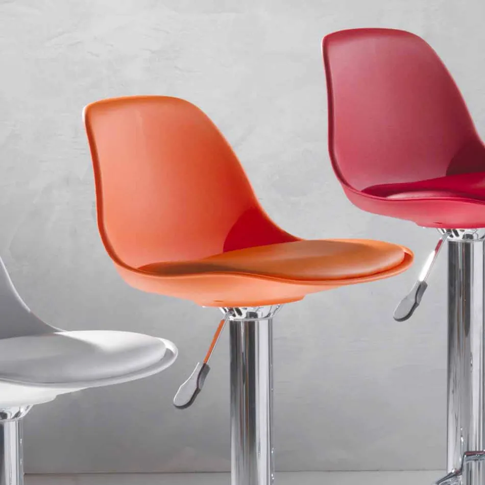 Tabouret en polypropylène, design moderne et relevable - Rose Viadurini