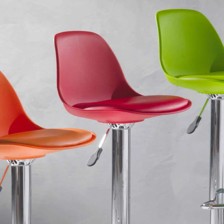 Tabouret en polypropylène, design moderne et relevable - Rose Viadurini