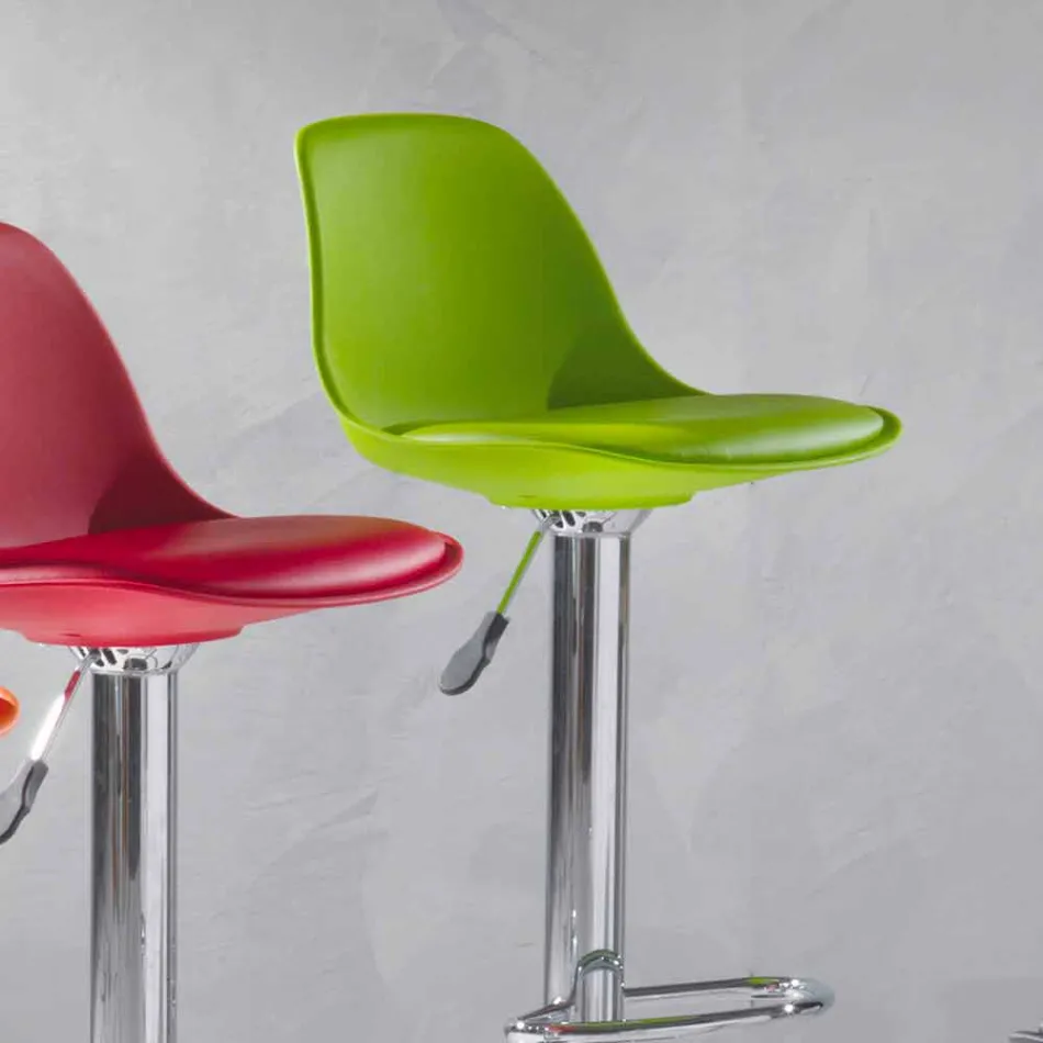 Tabouret en polypropylène, design moderne et relevable - Rose Viadurini