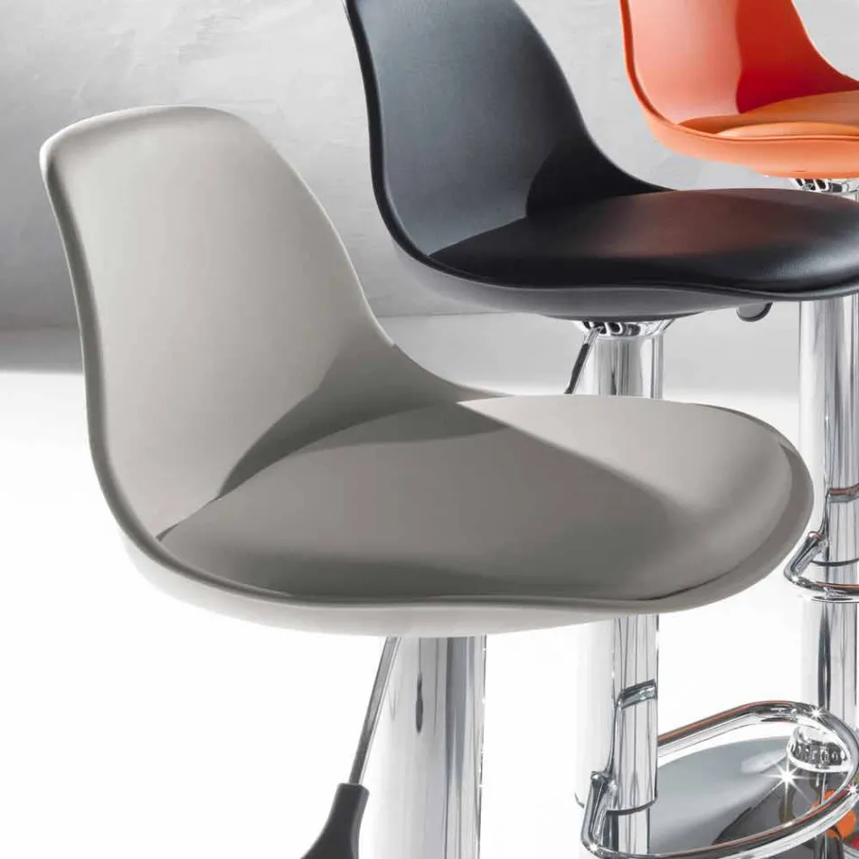 Tabouret en polypropylène, design moderne et relevable - Rose Viadurini