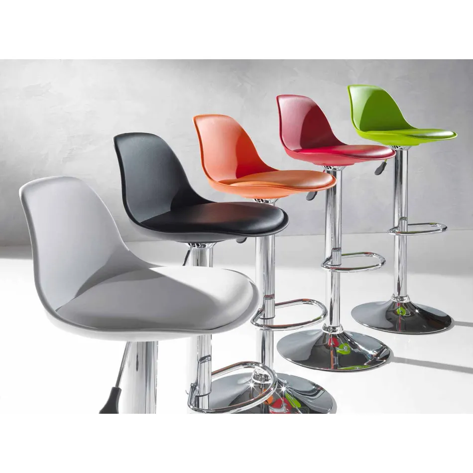 Tabouret en polypropylène, design moderne et relevable - Rose Viadurini