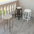 Tabouret en polypropylène renforcé de fibre de verre de différentes couleurs - Neev Viadurini