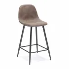 Gino tabouret en similicuir et métal design moderne Viadurini