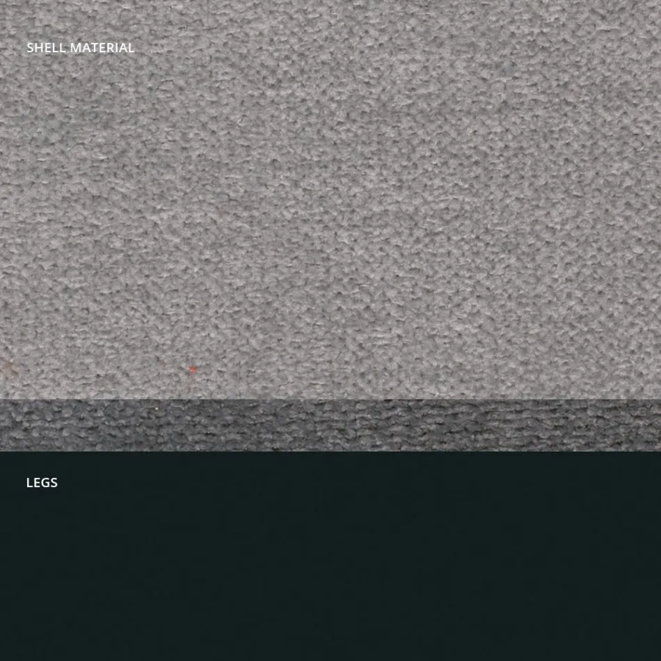 Tabouret en Tissu et Métal Anthracite Design Made in Italy - Marianet Viadurini