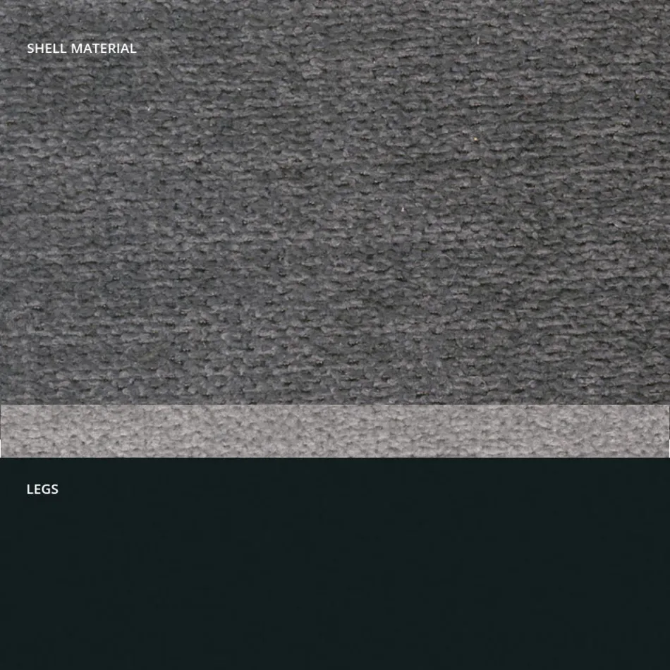 Tabouret en Tissu et Métal Anthracite Design Made in Italy - Marianet Viadurini