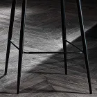 Tabouret en Tissu et Métal Anthracite Design Made in Italy - Marianet Viadurini