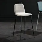 Tabouret en Tissu et Métal Anthracite Design Made in Italy - Nautilus Viadurini