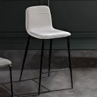 Tabouret en Tissu et Métal Anthracite Design Made in Italy - Nautilus Viadurini