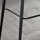 Tabouret en tissu de fibre effet cuir et métal fabriqué en Italie - Gohan Viadurini