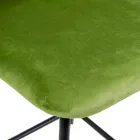 Tabouret en velours avec structure métallique en différentes finitions - Penna Viadurini