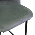 Tabouret en velours avec structure métallique en différentes finitions - Penna Viadurini