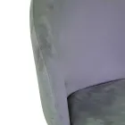 Tabouret en velours avec structure métallique en différentes finitions - Penna Viadurini