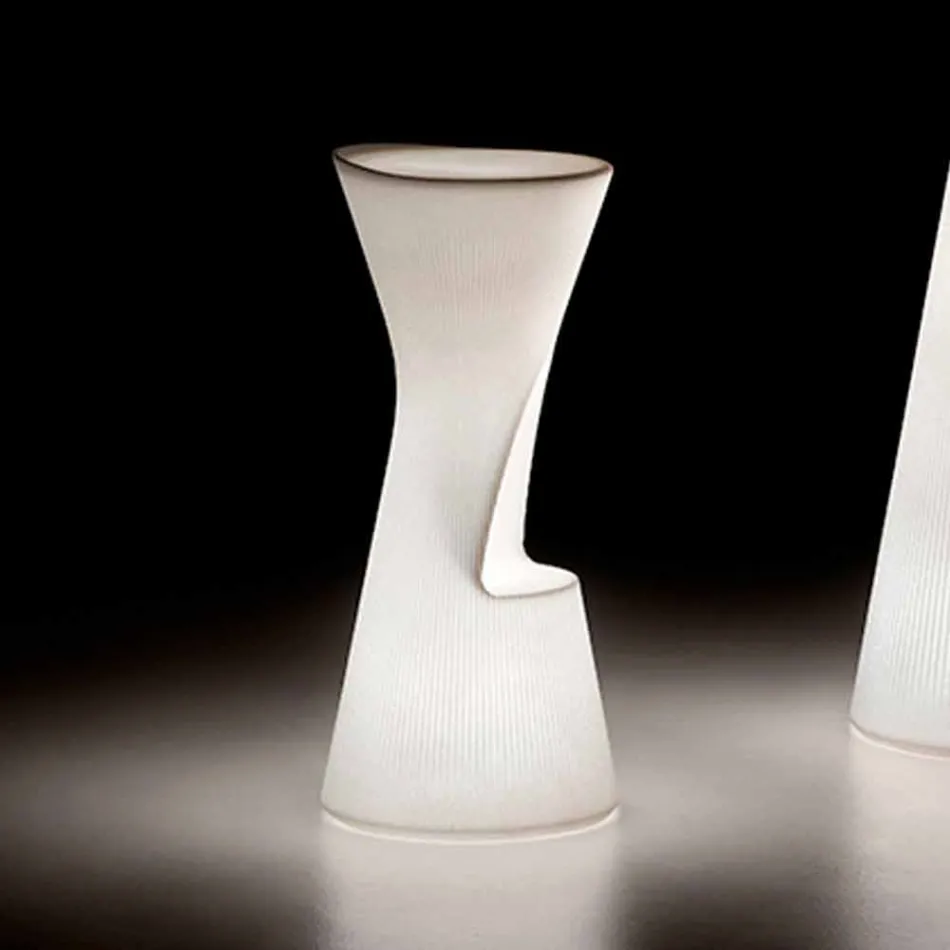 Tabouret d'extérieur lumineux en polyéthylène avec LED Made in Italy - Desmond Viadurini
