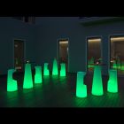 Tabouret lumineux d'extérieur en polyéthylène avec lumière LED fabriqué en Italie - Forlina Viadurini