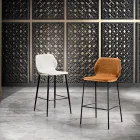 Tabouret de cuisine moderne en velours matelassé design coloré - Scarat Viadurini